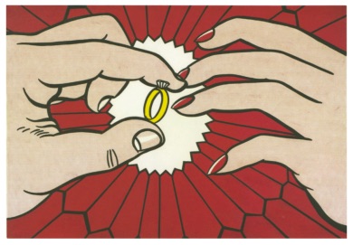 Der Ring, Roy Lichtenstein Postkarte