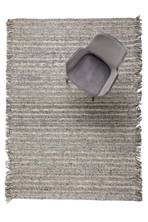 Frills Teppich Grau Blau von Zuiver
