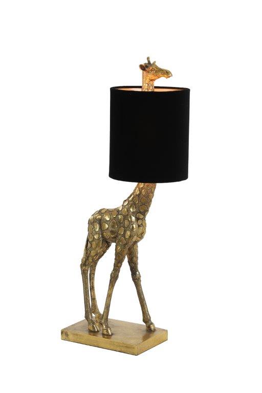 Giraffe Tischleuchte Antik Bronze