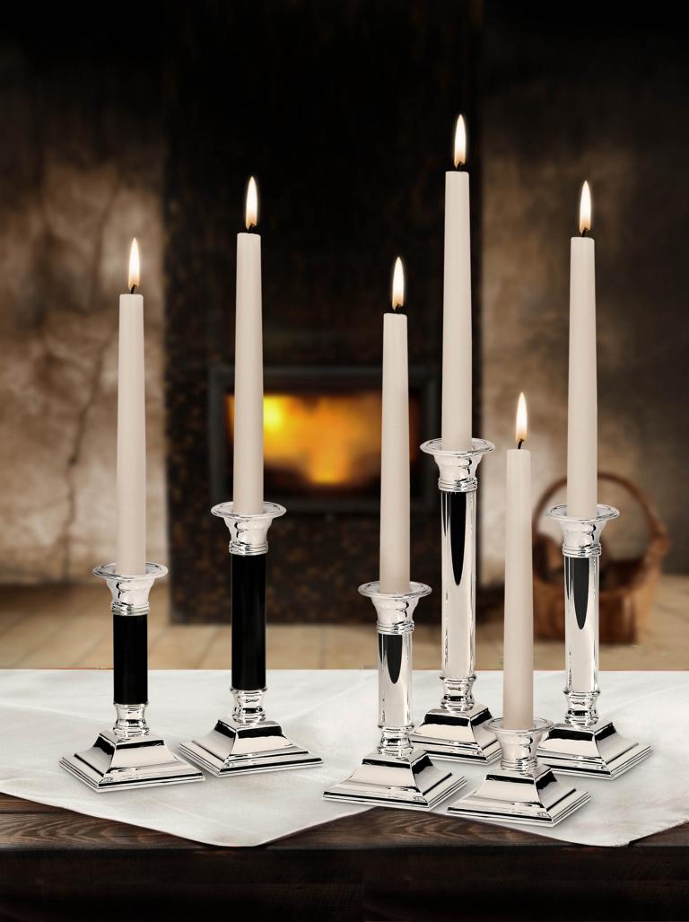 Kerzenleuchter Lincoln Schwarz, Höhe 15 cm