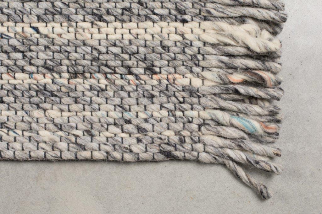 Frills Teppich Grau Blau