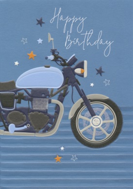 Happy Birthday (Motorrad) Grusskarte
