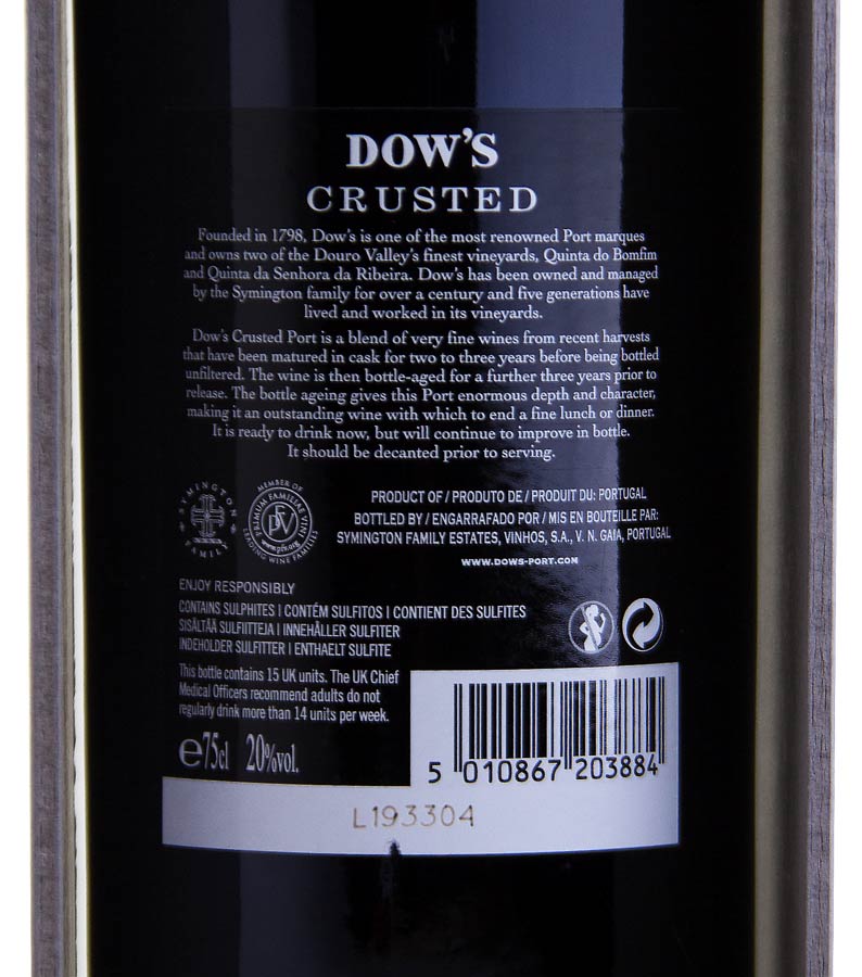 DOW'S Crusted Port 2012
