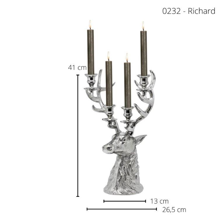 Kerzenleuchter Hirsch Richard, Höhe 43 cm